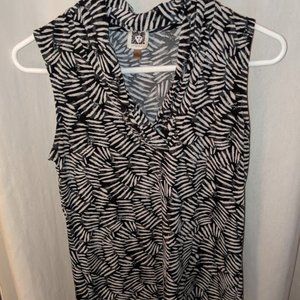 Anne Klein Pleated V-Neck
